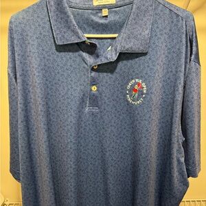 Peter Millar Blue Patterned Polo Shirt